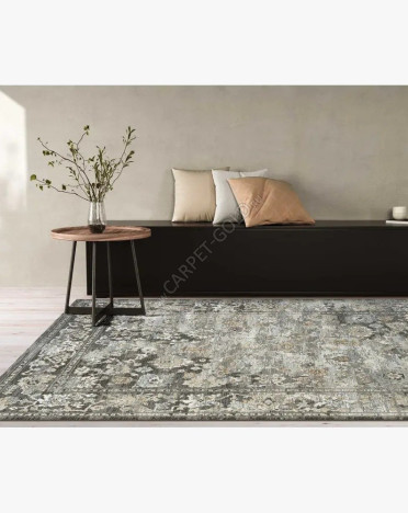 Ковер бельгийский 638399293 Argentum Platinum (PP Heatset Высокоплотный, бежевый, серый)