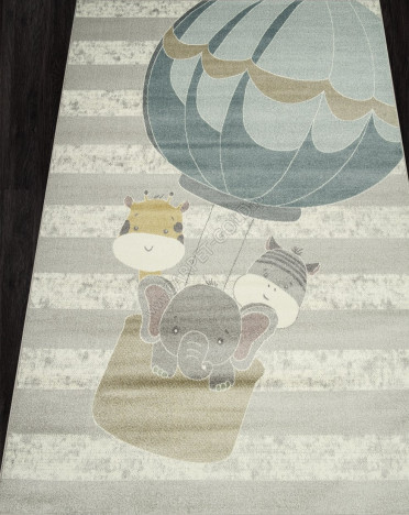 Ковер российский F263 IZUMRUD (Фризе, серый)