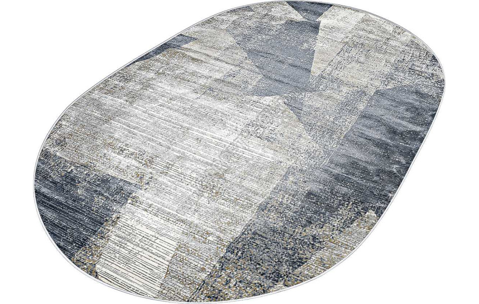 Геометрический абстрактный ковер 37616A OVAL BLUE / L.GREY Regnum
