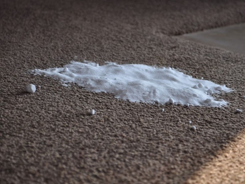 Удаление пятен с ковра содой