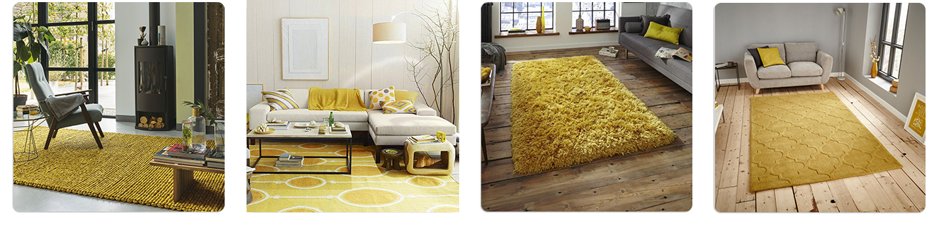 Желтые ковры в интерьере